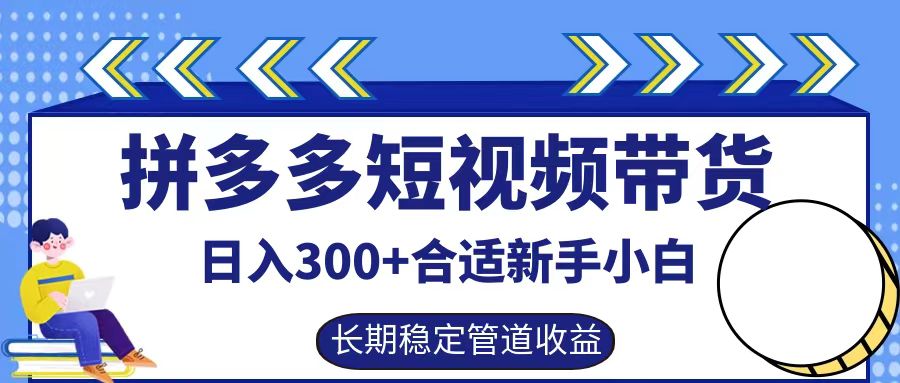 拼多多短视频带货日入300+实操落地流程-八宾资源