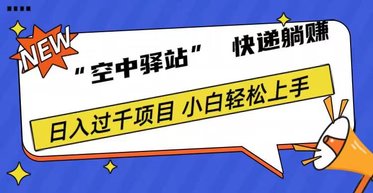 0成本“空中驿站”快递躺赚，日入1000+-迪思分享