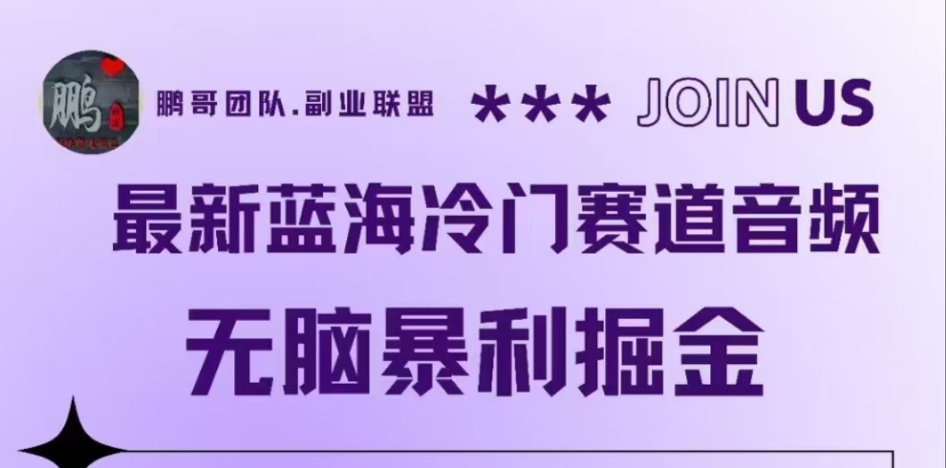 最新蓝海冷门赛道音频，无脑暴利掘金-迪思分享